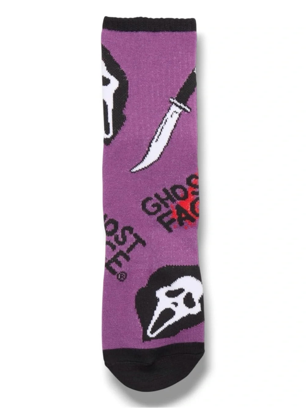 6-Pack Ghost Face Halloween Funny Novelty Quarter Crew Ankle Socks - NWT